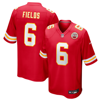 Men's Nike Justin Fields Red Kansas City Chiefs Game Jersey