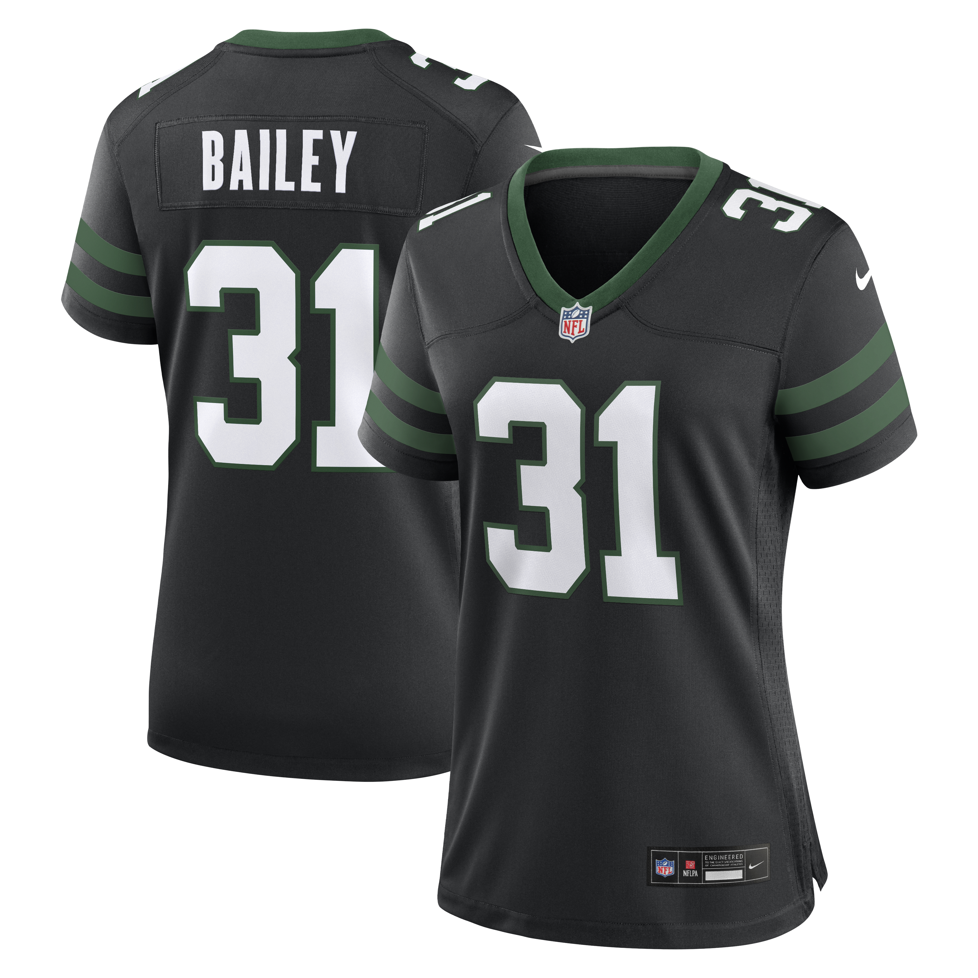 Women's Nike David Bailey Legacy Black New York Jets Alternate Game Jersey