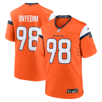 Men's Nike Tyler Onyedim Orange Denver Broncos Game Jersey