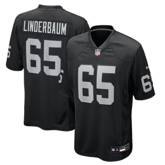 Men's Nike Tyler Linderbaum Black Las Vegas Raiders Team Game Jersey
