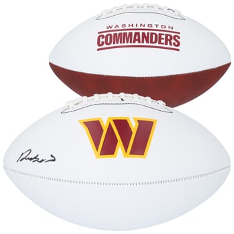 Deebo Samuel Sr Washington Commanders Autographed Franklin White Panel Football