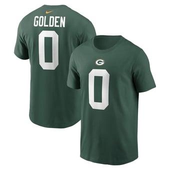 Men's Nike Matthew Golden Green Green Bay Packers Name & Number T-Shirt