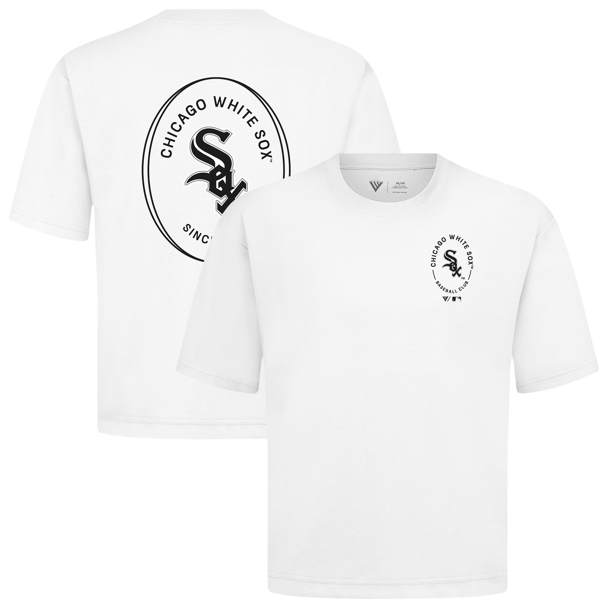 Men’s Levelwear White Chicago White Sox Signet Oversized Luxe Signature Knit T-Shirt Men’s Levelwear White Chicago White Sox Signet Oversized Luxe Signature Knit T-Shirt