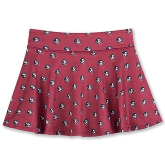 Girls Youth ZooZatz Garnet Florida State Seminoles All-Over Print Tennis Skort