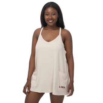 Women's ZooZatz Tan LSU Tigers Active Pocketed Skort Dress