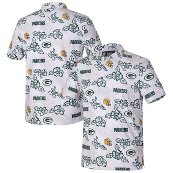 Men's Reyn Spooner White Green Bay Packers Pua Performance Game Day Polo