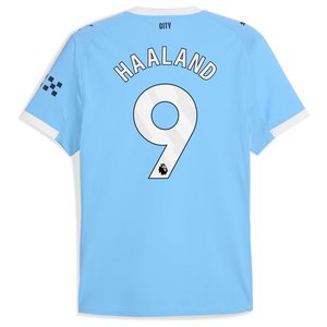 Maillot Manchester City PUMA Domicile Authentic 2025-26 avec flocage Haaland 9, vue 4