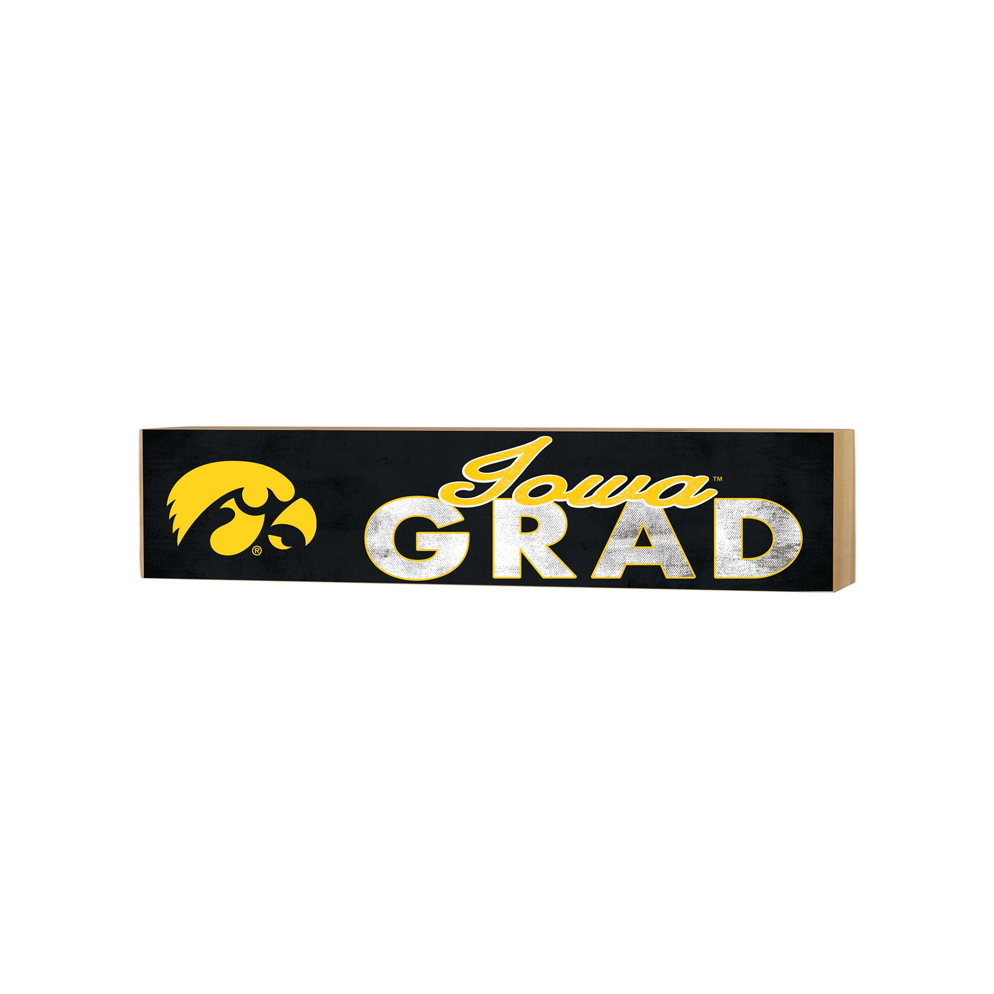 Iowa Hawkeyes 3" x 13" Grad Block Sign
