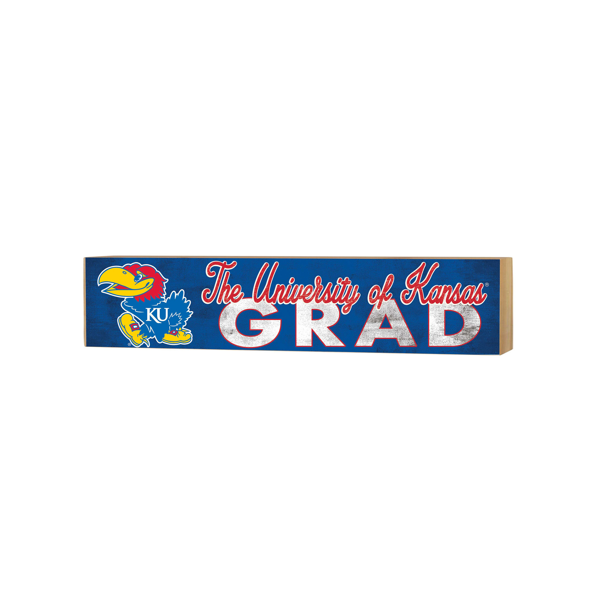 Kansas Jayhawks 3" x 13" Grad Block Sign
