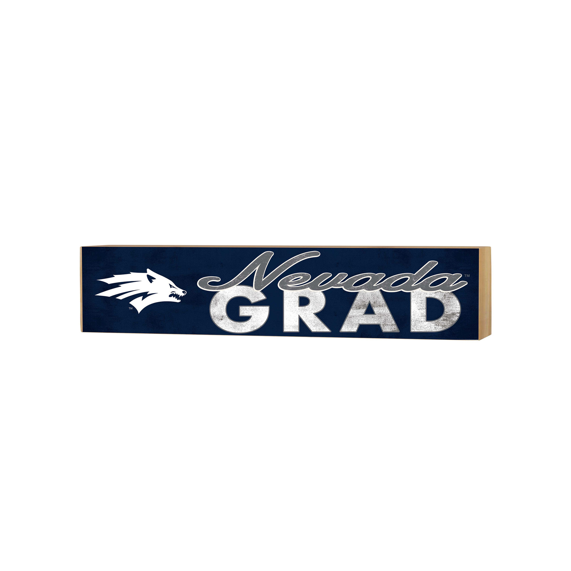 Nevada Wolf Pack 3" x 13" Grad Block Sign