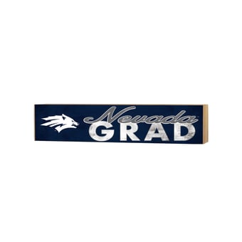 Nevada Wolf Pack 3" x 13" Grad Block Sign