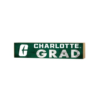 Charlotte 49ers 3" x 13" Grad Block Sign