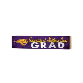 Northern Iowa Panthers 3" x 13" Grad Block Sign