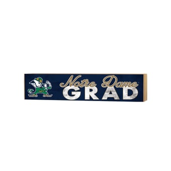 Notre Dame Fighting Irish 3" x 13" Grad Block Sign