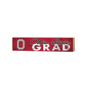 Ohio State Buckeyes 3" x 13" Grad Block Sign