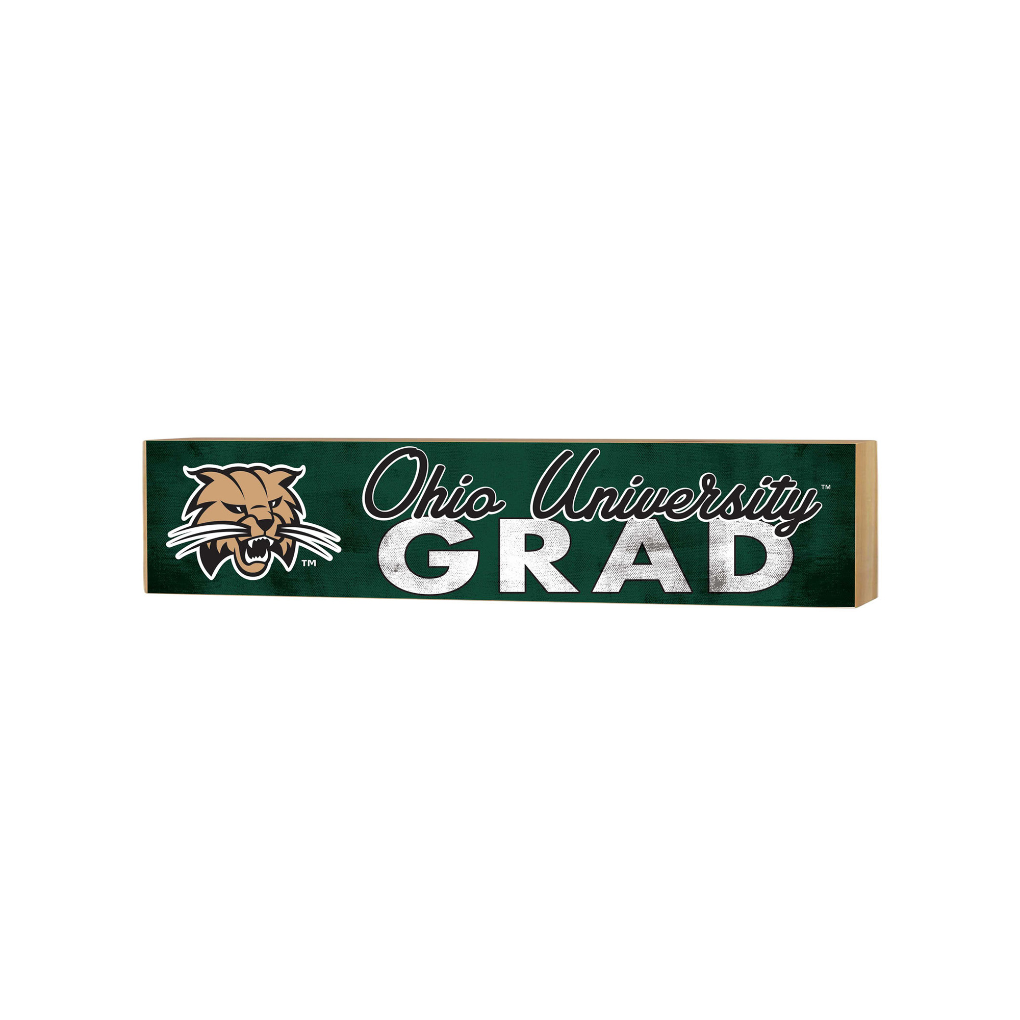 Ohio Bobcats 3" x 13" Grad Block Sign