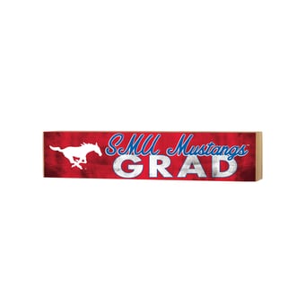 SMU Mustangs 3" x 13" Grad Block Sign