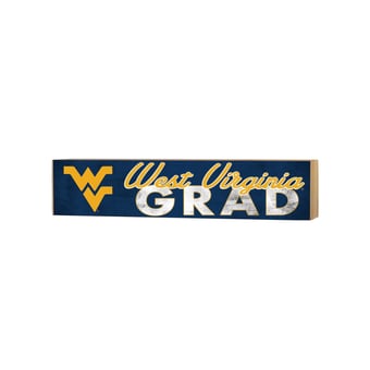 West Virginia Mountaineers 3" x 13" Grad Block Sign