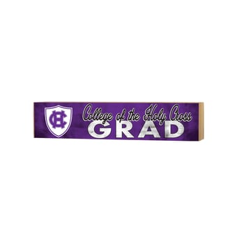 Holy Cross Crusaders 3" x 13" Grad Block Sign
