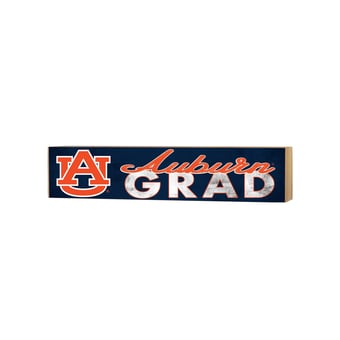 Auburn Tigers 3" x 13" Grad Block Sign