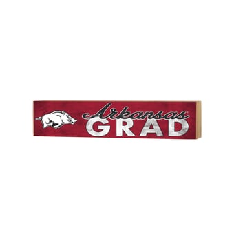 Arkansas Razorbacks 3" x 13" Grad Block Sign
