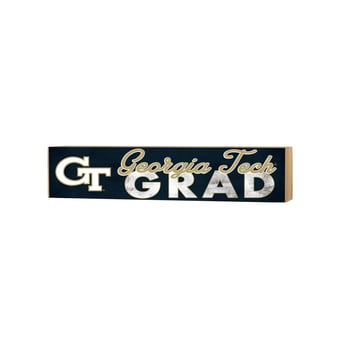 Georgia Tech Yellow Jackets 3" x 13" Grad Block Sign