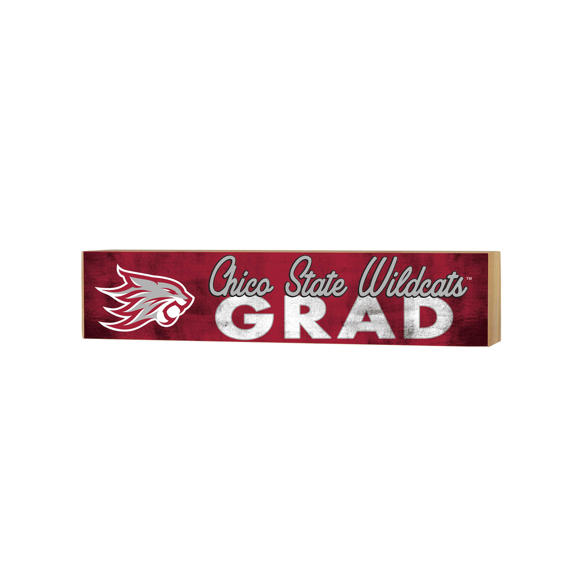 Cal State Chico Wildcats 3" x 13" Grad Block Sign
