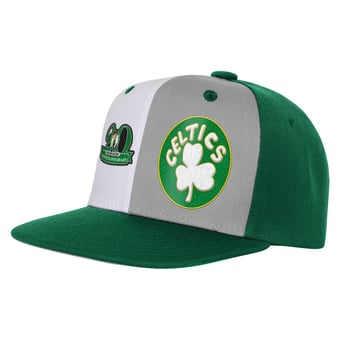 Youth Mitchell & Ness Kelly Green Boston Celtics Anniversary Duo Front Snapback Hat