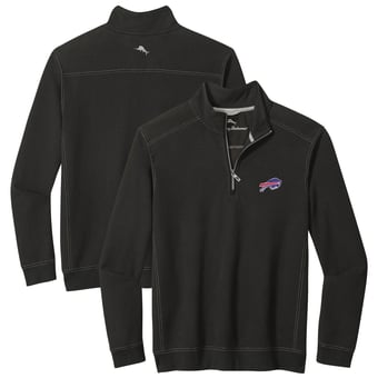 Men's Tommy Bahama  Black Buffalo Bills Big & Tall Montego Bay Half-Zip Pullover