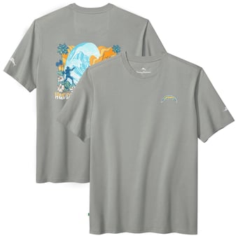 Men's Tommy Bahama  Gray Los Angeles Chargers Huddle & Hang Tens T-Shirt