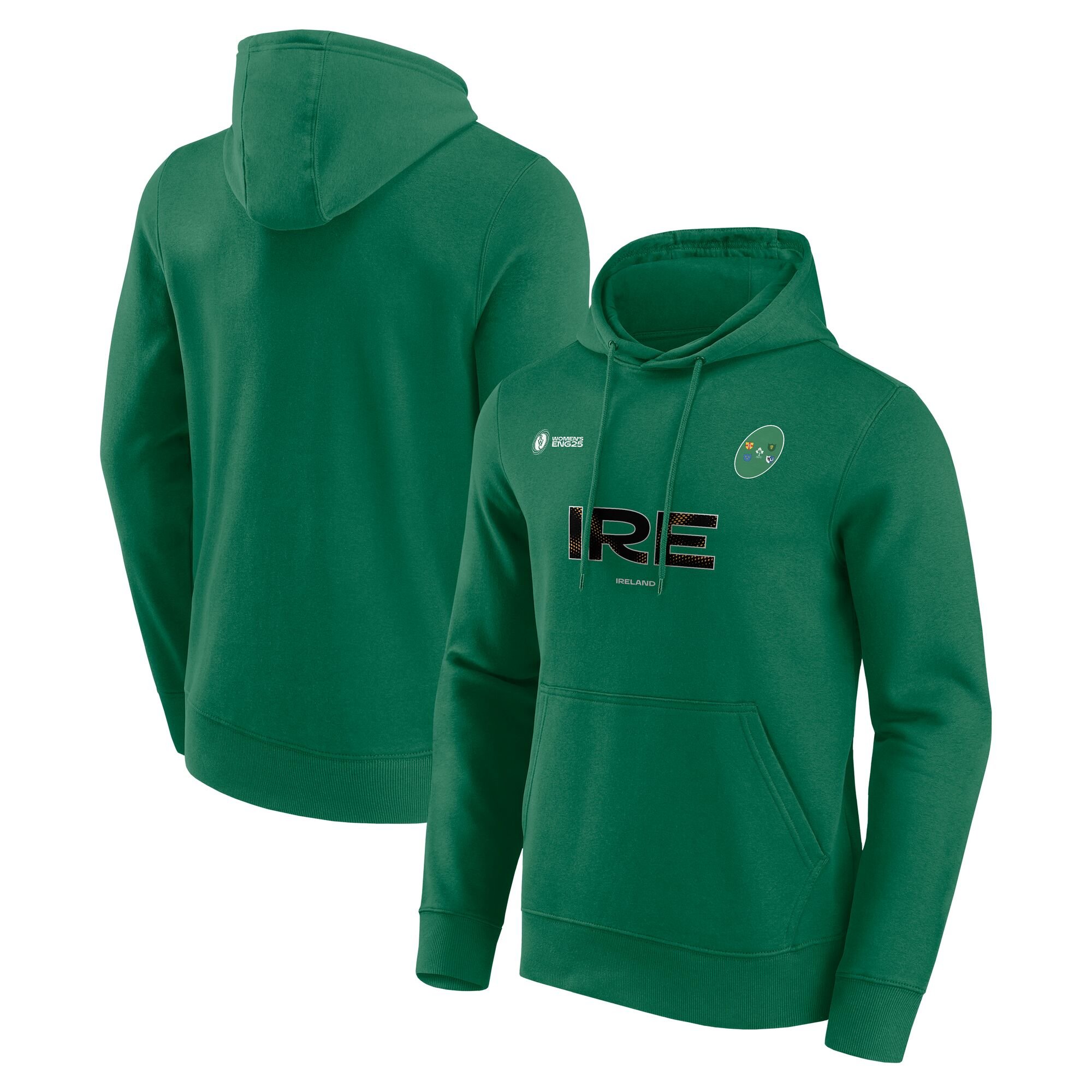 Felpa con cappuccio da donna per tifosi della Coppa del Mondo di Rugby 2025 - Irlanda
