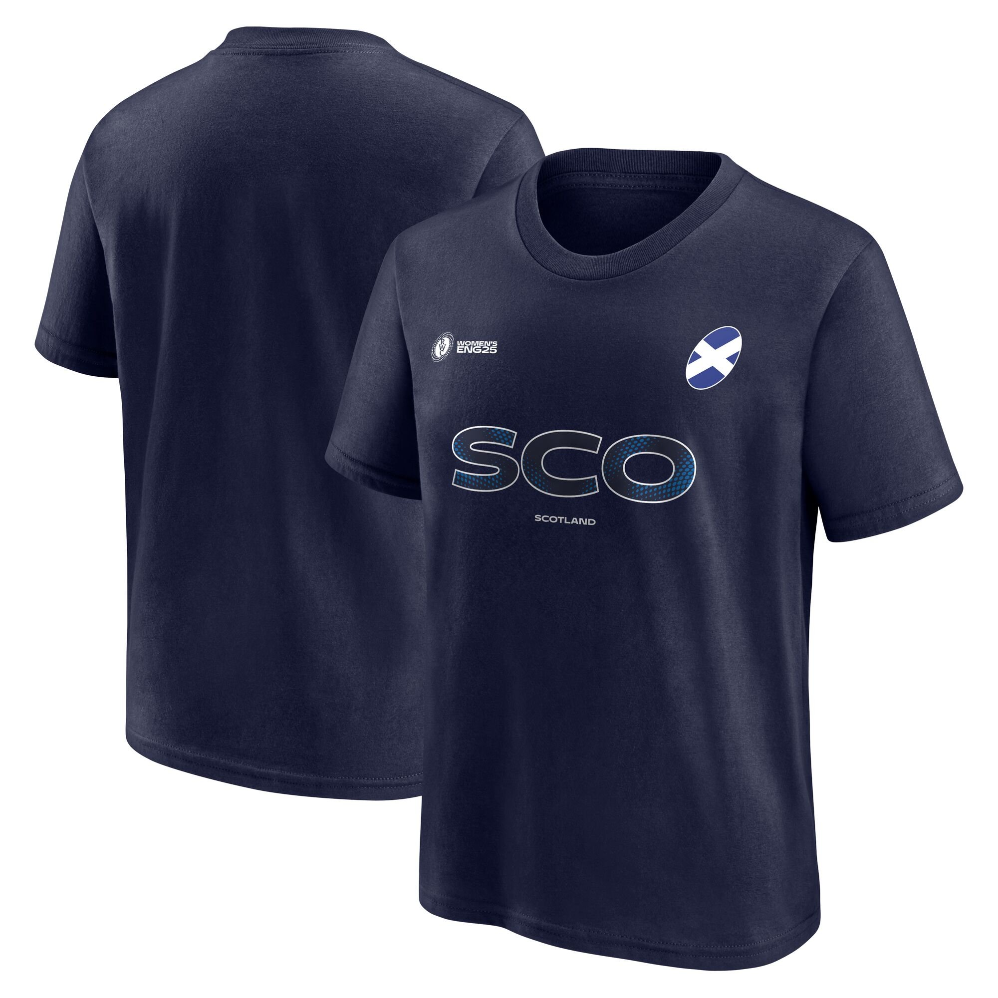 T-shirt con grafica da donna per tifosi della Coppa del Mondo di Rugby 2025 - Scozia - Junior