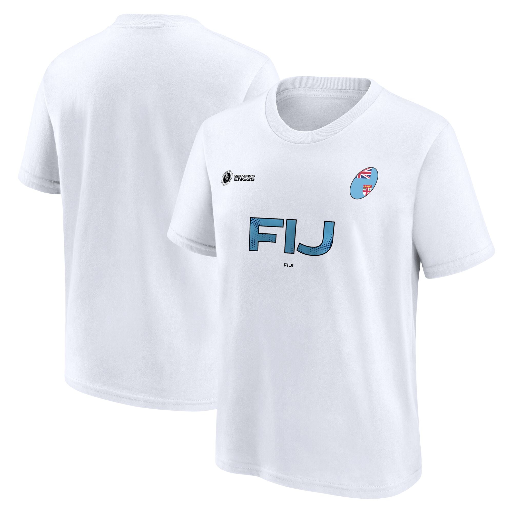 T-shirt grafica Supporter Coppa del Mondo di Rugby 2025 da donna - Figi - Junior