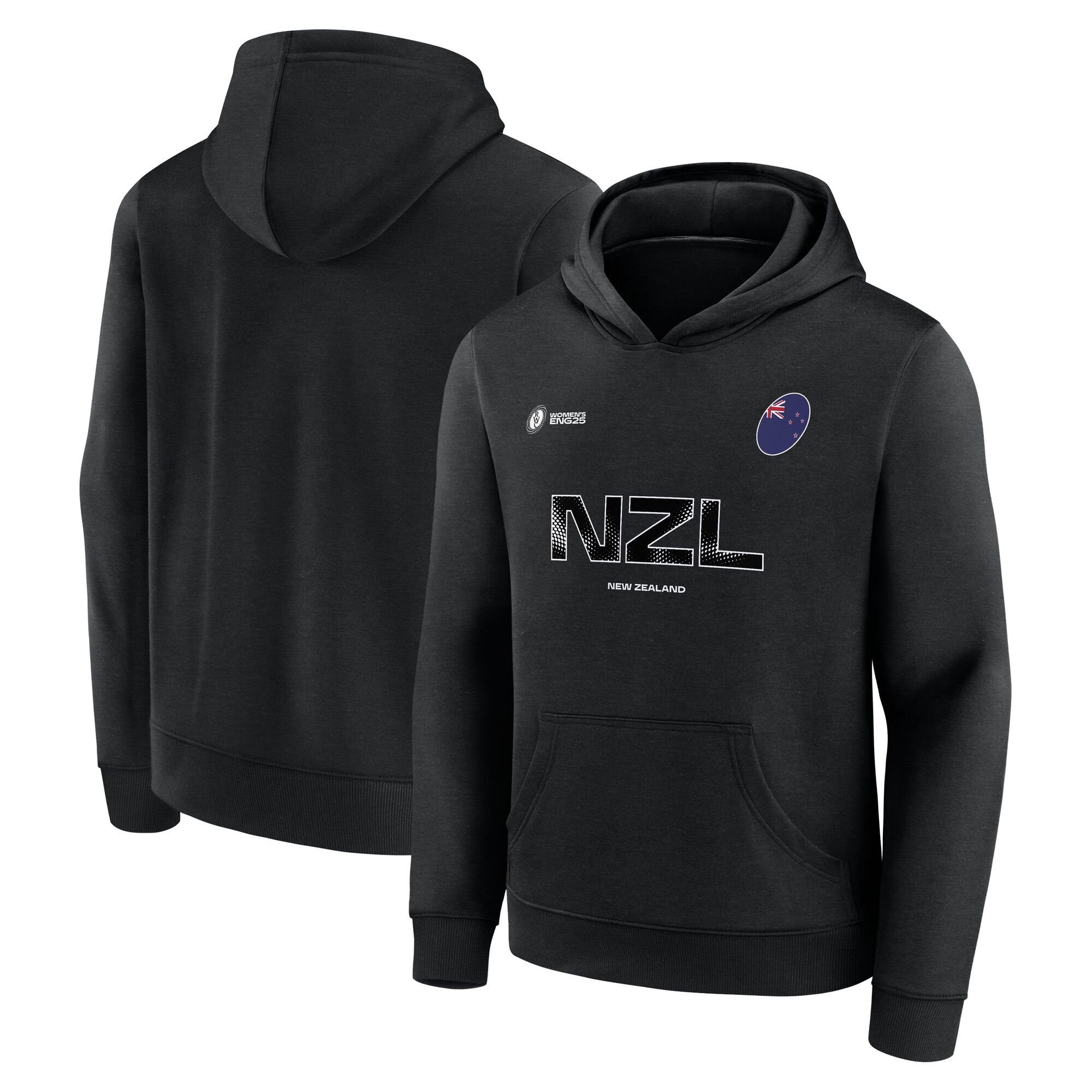 Felpa con cappuccio da donna per tifosi della Coppa del Mondo di Rugby 2025 - Nuova Zelanda - Junior