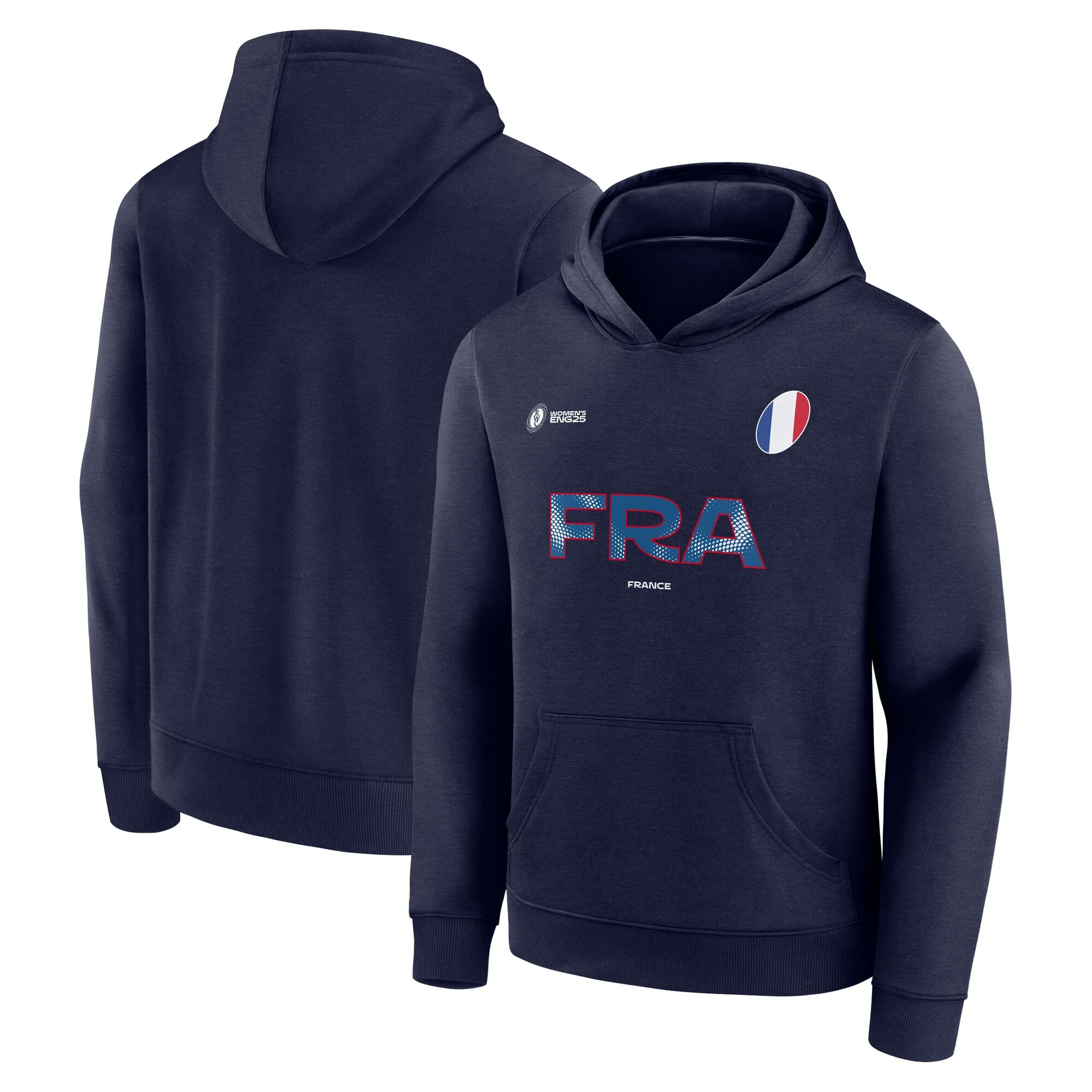 Felpa con cappuccio da donna per tifosi della Coppa del Mondo di Rugby 2025 - Francia - Junior