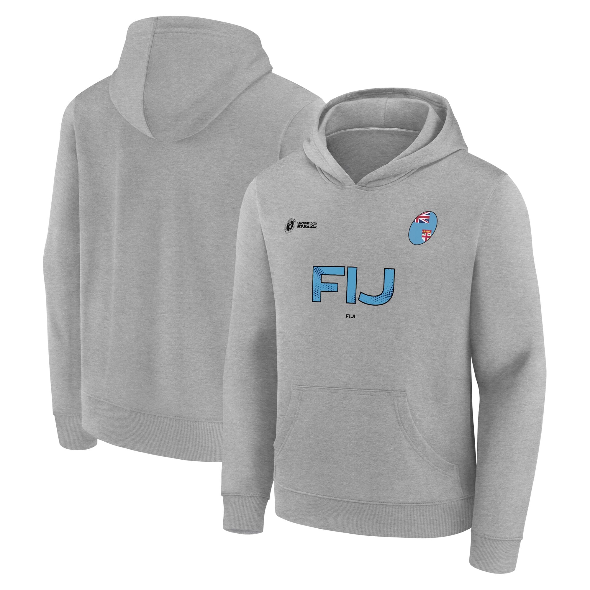 Felpa con cappuccio da donna per tifosi della Coppa del Mondo di Rugby 2025 - Fiji - Junior