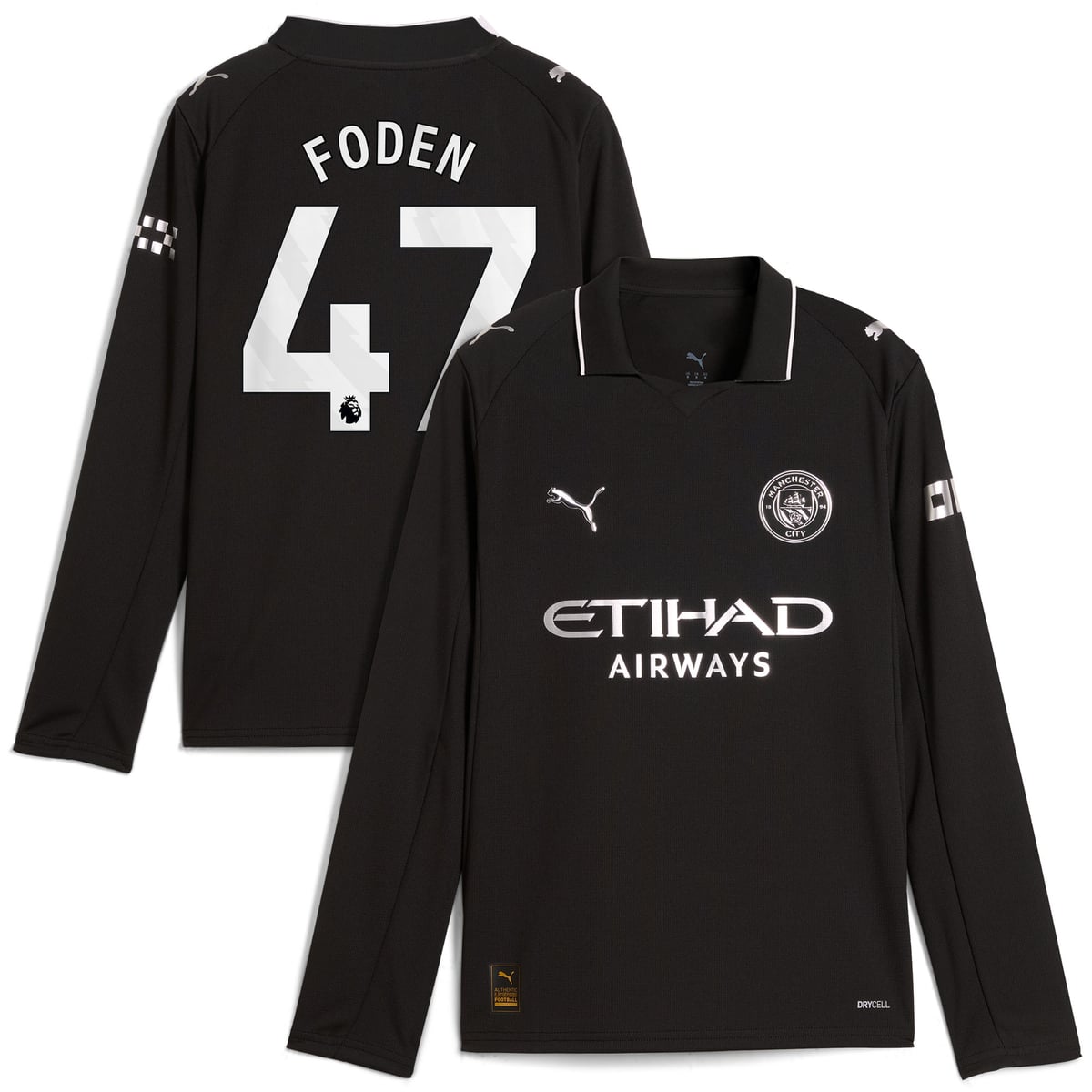 Maillot Manchester City Extérieur PUMA - Manches Longues - Enfant avec flocage Foden 47