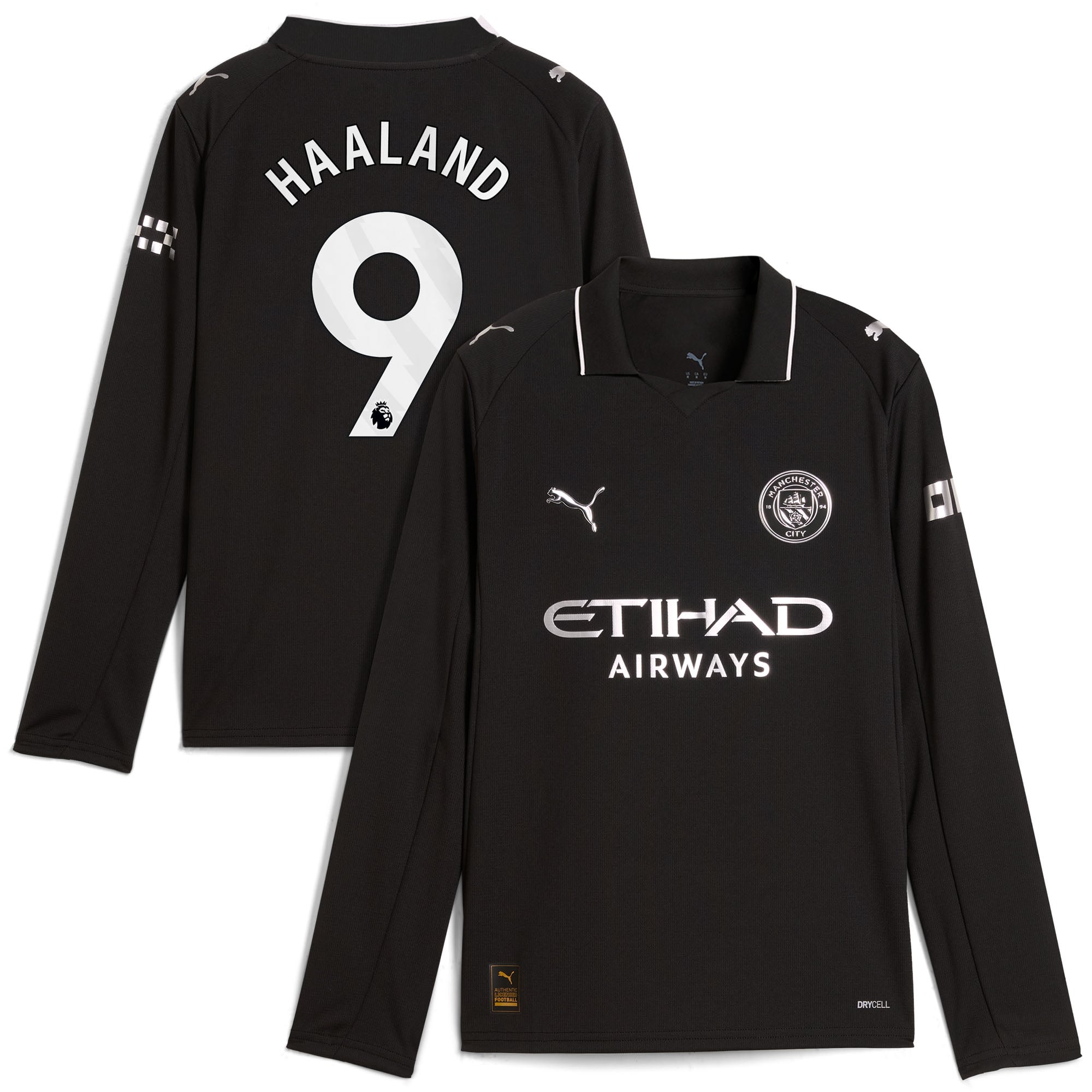 Maillot Manchester City Extérieur PUMA - Manches Longues - Enfant avec flocage Haaland 9