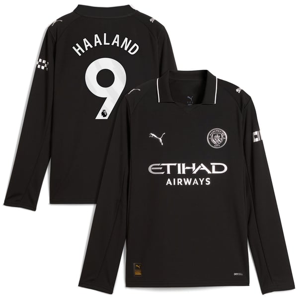 Maillot Manchester City Extérieur PUMA - Manches Longues - Enfant avec flocage Haaland 9