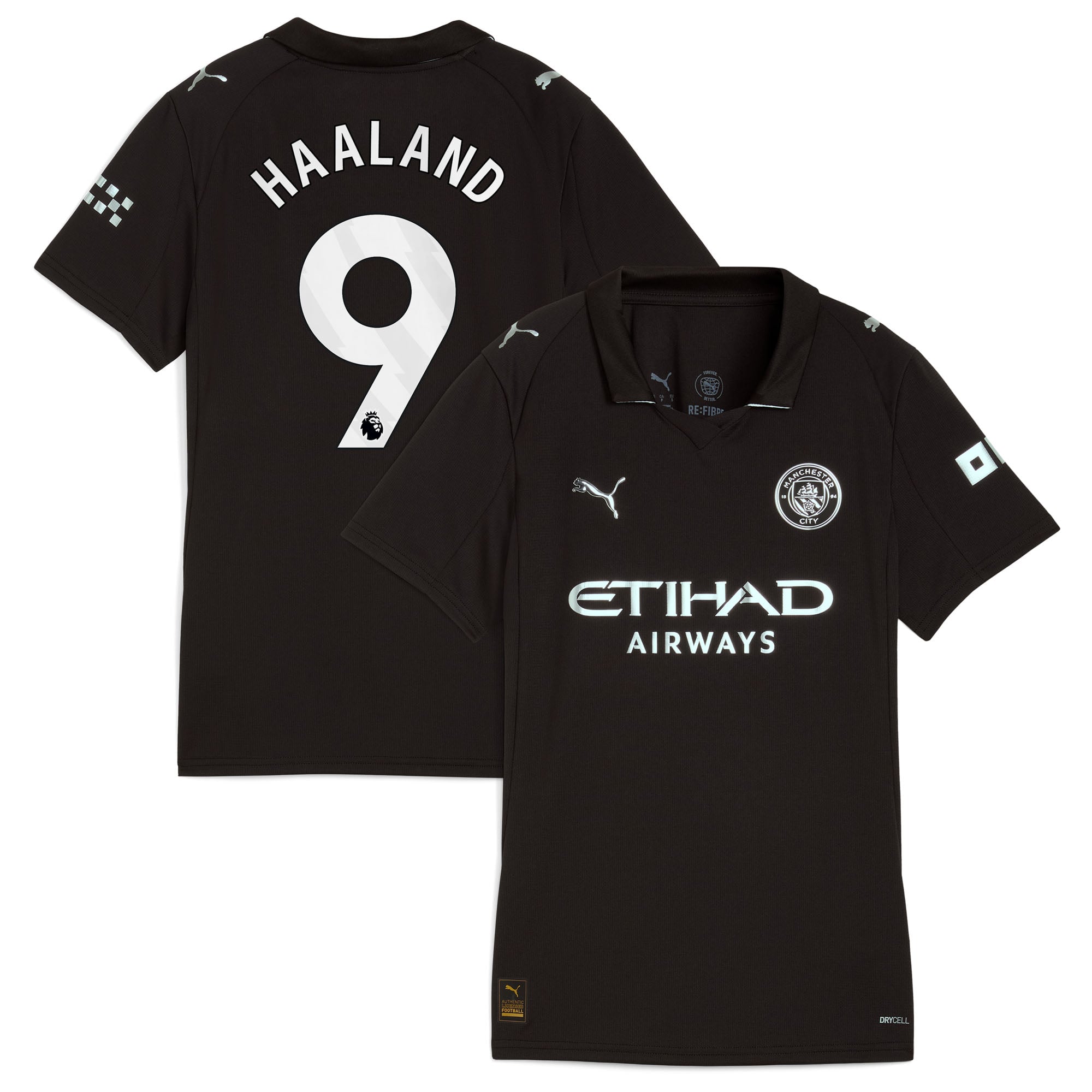 Maillot Manchester City Extérieur PUMA - Femme avec flocage Haaland 9