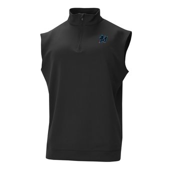 Men's Columbia Miami Marlins Omni-Wick Wickhams Hills Quarter-Zip Vest