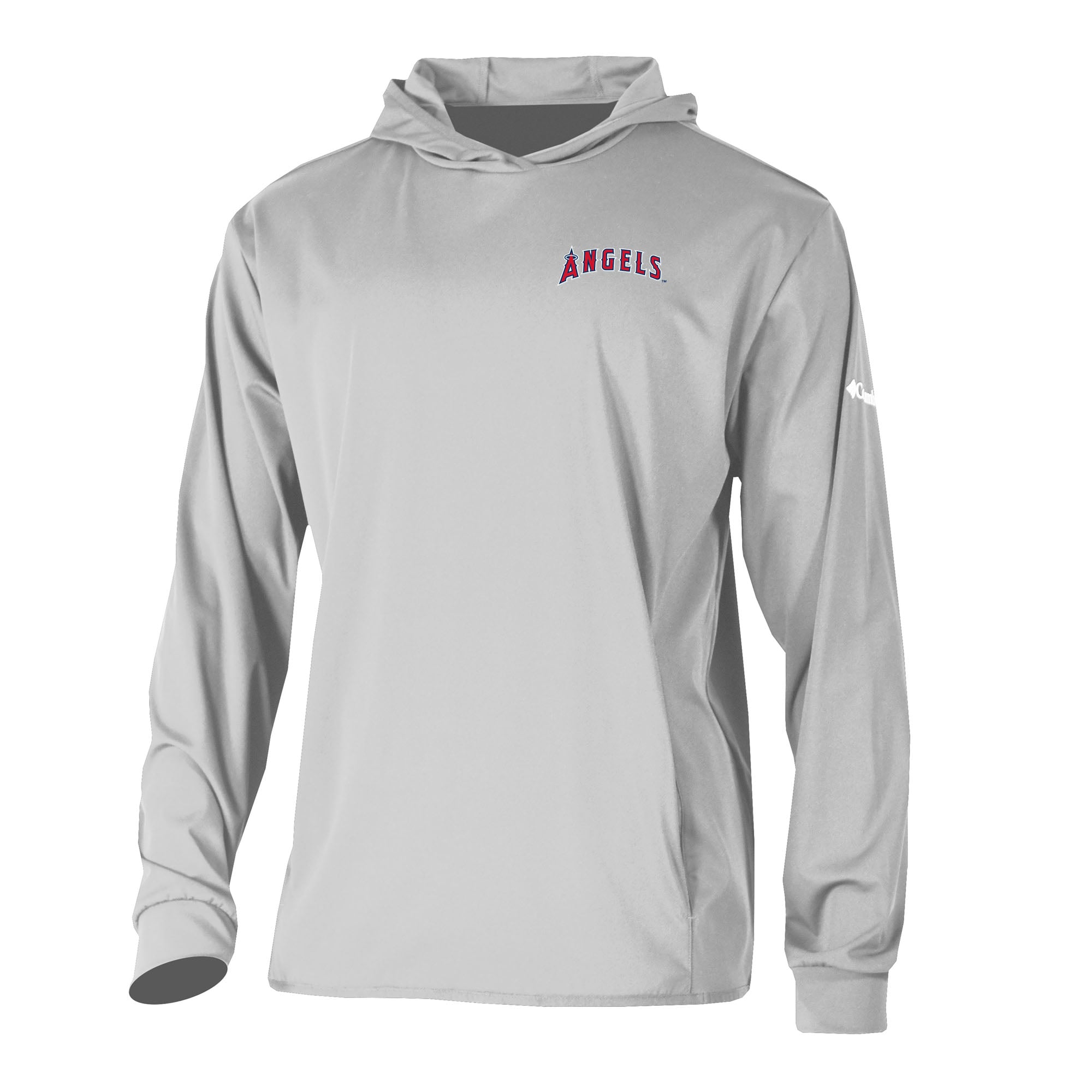 Men's Columbia  Gray Los Angeles Angels Long Drive Pullover Hoodie