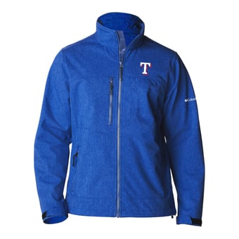 Men's Columbia  Royal Texas Rangers Ascender II Full-Zip Softshell Jacket