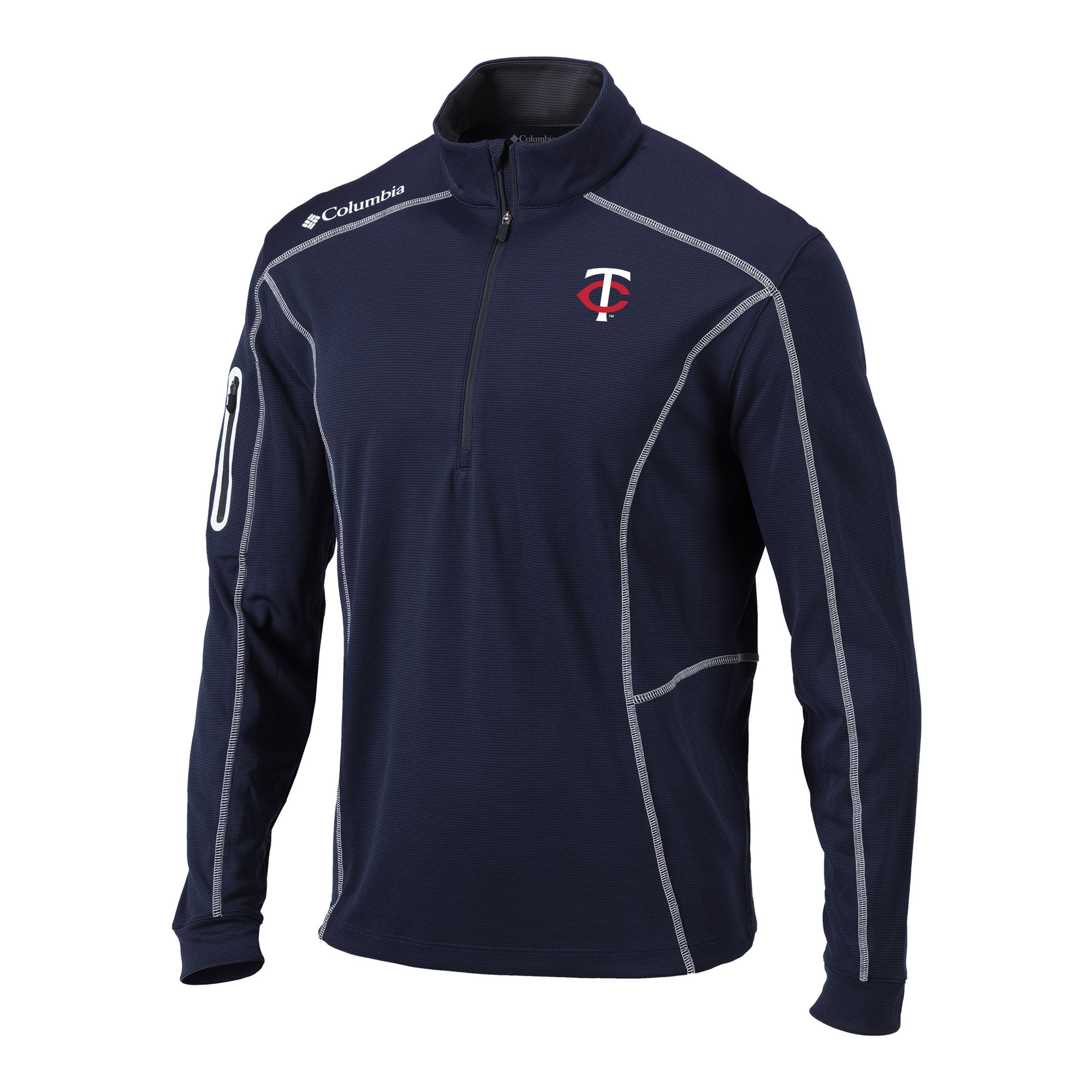 Men’s Columbia Navy Minnesota Twins Omni-Wick Shotgun Quarter-Zip Pullover Men’s Columbia Navy Minnesota Twins Omni-Wick Shotgun Quarter-Zip Pullover