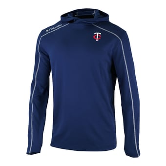 Men's Columbia  Navy Minnesota Twins Omni-Wick Shotgun Pullover Hoodie