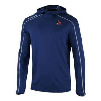 Men's Columbia  Navy St. Louis Cardinals Omni-Wick Shotgun Pullover Hoodie