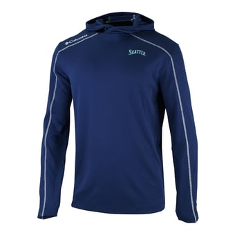 Men's Columbia  Navy Seattle Mariners Omni-Wick Shotgun Pullover Hoodie