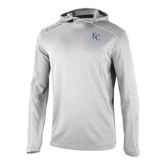 Men's Columbia  Gray Kansas City Royals Omni-Wick Shotgun Pullover Hoodie