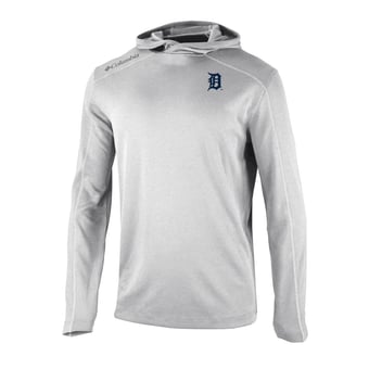 Men's Columbia  Gray Detroit Tigers Omni-Wick Shotgun Pullover Hoodie