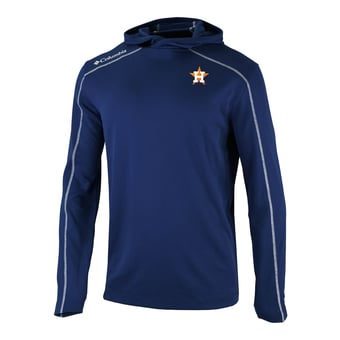 Men's Columbia  Navy Houston Astros Omni-Wick Shotgun Pullover Hoodie